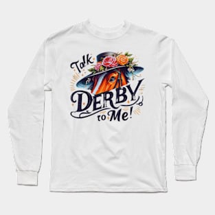 Funny Horse Derby Party Blue Long Sleeve T-Shirt